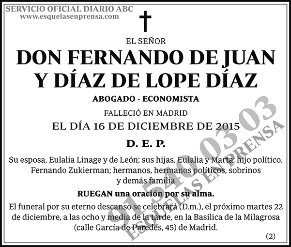 Fernando de Juan y Díaz de Lope Díaz